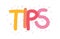 Colorful tips word banner