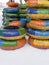 Colorful tires for sledding for kids