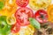 Colorful tomato background