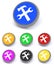 Colorful tool buttons