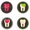 Colorful tooth illustrations