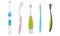 Colorful Toothbrushes for Dental Hygiene Vector Set