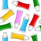 Colorful Toothpaste Seamless Pattern