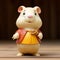 Colorful Toy Hamster With Nut - Photorealistic Rendering And Charming Anime Character