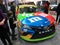 Colorful Toyota Camry M&M Stock Racing Car at the Auto Show