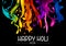 Colorful Traditional Holi splash background for festival of colors of India