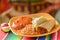 Colorful Traditional Mexican food dishes