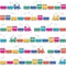 Colorful trains background