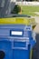 Colorful trash cans