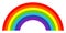 Colorful trendy icon of rainbow . Vector illustration