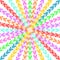 Colorful triangles forming a star-shaped pattern