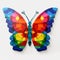 Colorful Triangular Butterfly Sculpture With Multilayered Dimensions