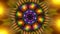 Colorful trippy pattern animation visual 3D mandala spiritual pattern. 3D graphics for music stage transition, shows