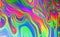 Colorful, trippy psychedelic abstract in blue, green, pink and red