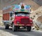 Colorful trucks brand TATA in Indian Himalayas