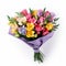 Colorful Tulip Bouquet: Playful And Simplistic Floral Arrangement