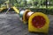 Colorful tunnel in children\'s playground