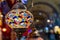 Colorful Turkish mosaic lamps / Ottoman lights in Grand Bazaar, Istanbul