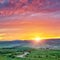 Colorful Tuscany sunrise