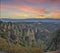 Colorful Twilight Skies over Pinnacles National Park