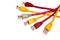 Colorful twisted pair patchcords.