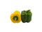 colorful Two Green Yellow Beautiful Capsicum, Capsicum Is Your Good Business