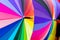 Colorful umbrella background blur colorful background purple yellow blue green color Primary colors Color Theory