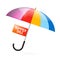 Colorful Umbrella Illustration with Summer Sale Title