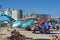 Colorful umbrellas on the beach in Fort Lauderdale