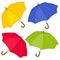 Colorful umbrellas set. Vector illustration