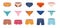 Colorful underpants set. Female and male underpants. Colorful swimwear. Personal underclothing apparel. Classic boxers