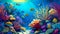 Colorful Underwater World, Made with Generative AI