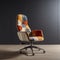 Colorful Upholstered Executive Chair With Dramatic Lighting