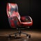 Colorful Upholstered Office Chair With Realistic Anamorphic Art