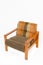 Colorful upholstery wooden armchair