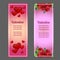 Colorful valentine vertical banner with love and red rose ornate