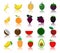 Colorful variety fruit icon.