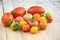 Colorful various cherry and roma tomatoes