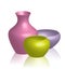 Colorful vases