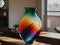 Colorful vases on a table in a modern living room. ai generative