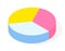 Colorful vector 3d pie diagram, pie chart, digital marketing, round infochart, infograph, statistics