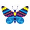 Colorful vector butterfly, clip art illustration