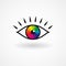 Colorful vector eye icon