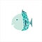 Colorful vector fish illustration