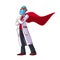 Colorful vector illustration of a doctor superhero