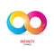 Colorful Vector Infinity Symbol. Endless Icon