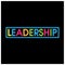 Colorful vector letters icon. word leadership vector
