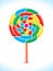 Colorful vector lollipop or rainbow swirl