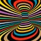 Colorful vector op art pattern. Optical illusion abstract background.