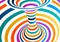 Colorful vector op art pattern. Optical illusion abstract background.